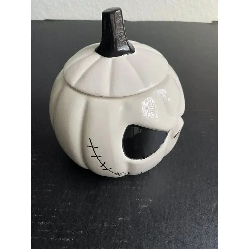 Disney The Nightmare Before Christmas Jack‎ Skellington White Pumpkin Cookie Jar